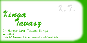 kinga tavasz business card